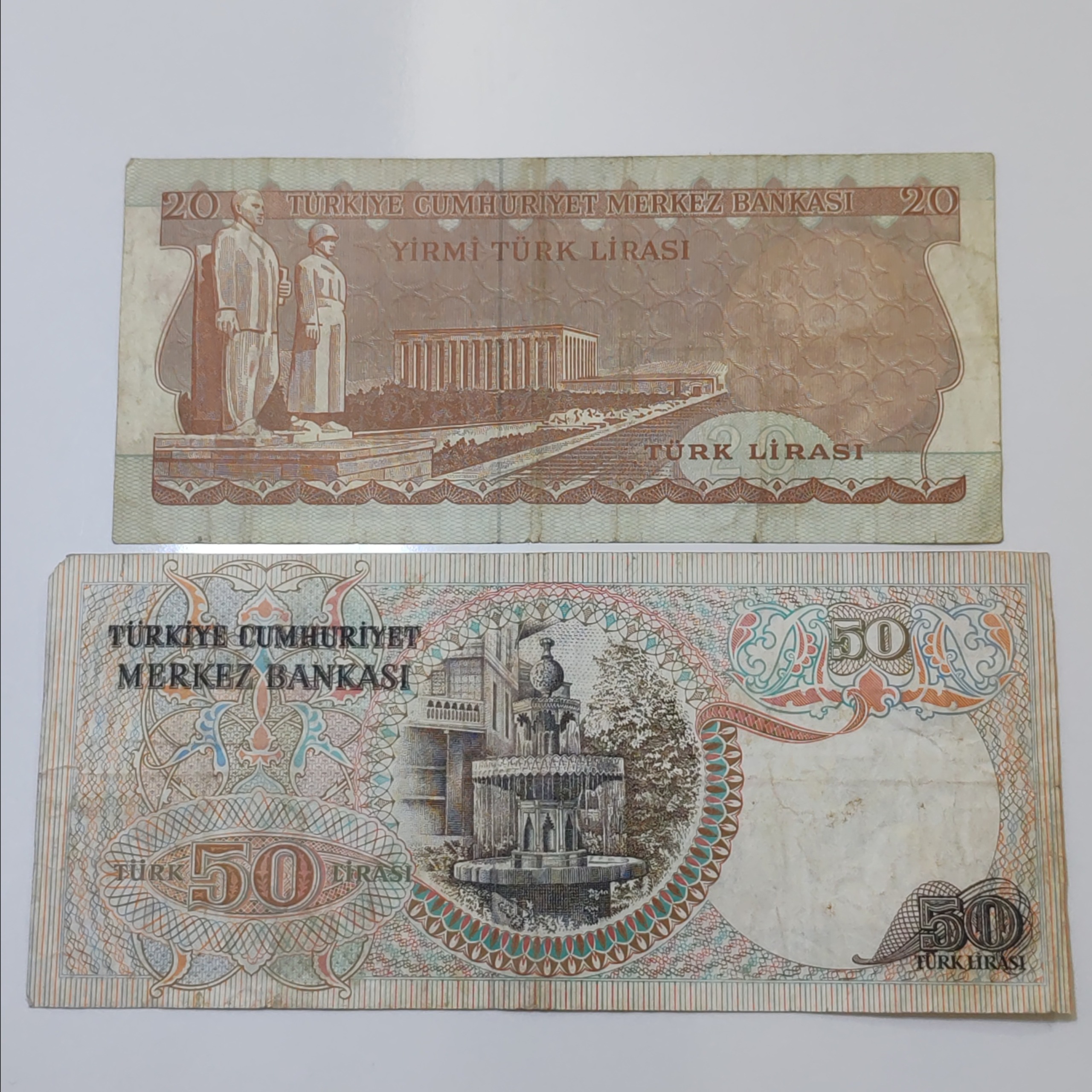 2برگ اسکناس خارجی نایاب قدیمی ترکیه