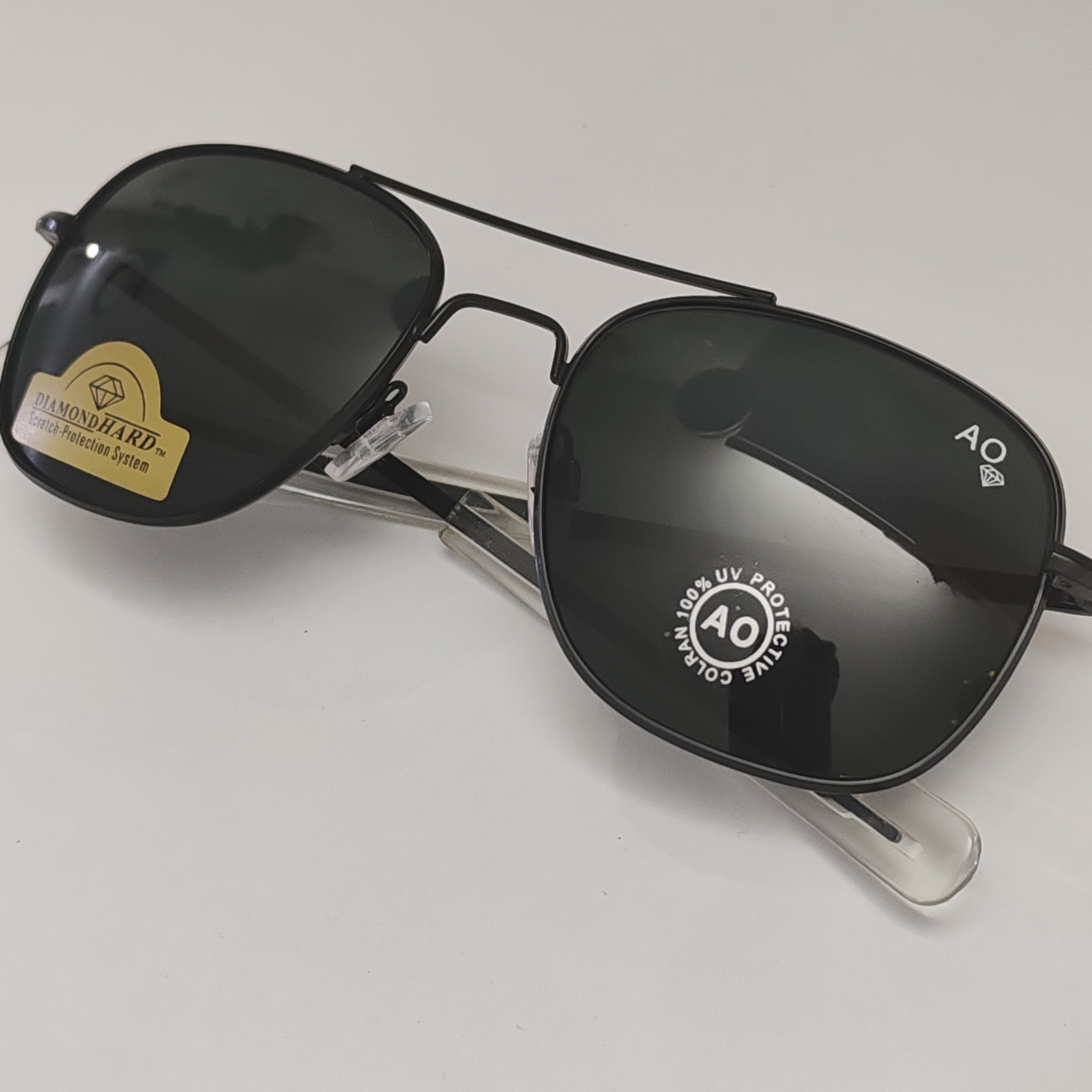 عینک آفتابی مردانه AO آمریکا تمام مشکی جذاب57