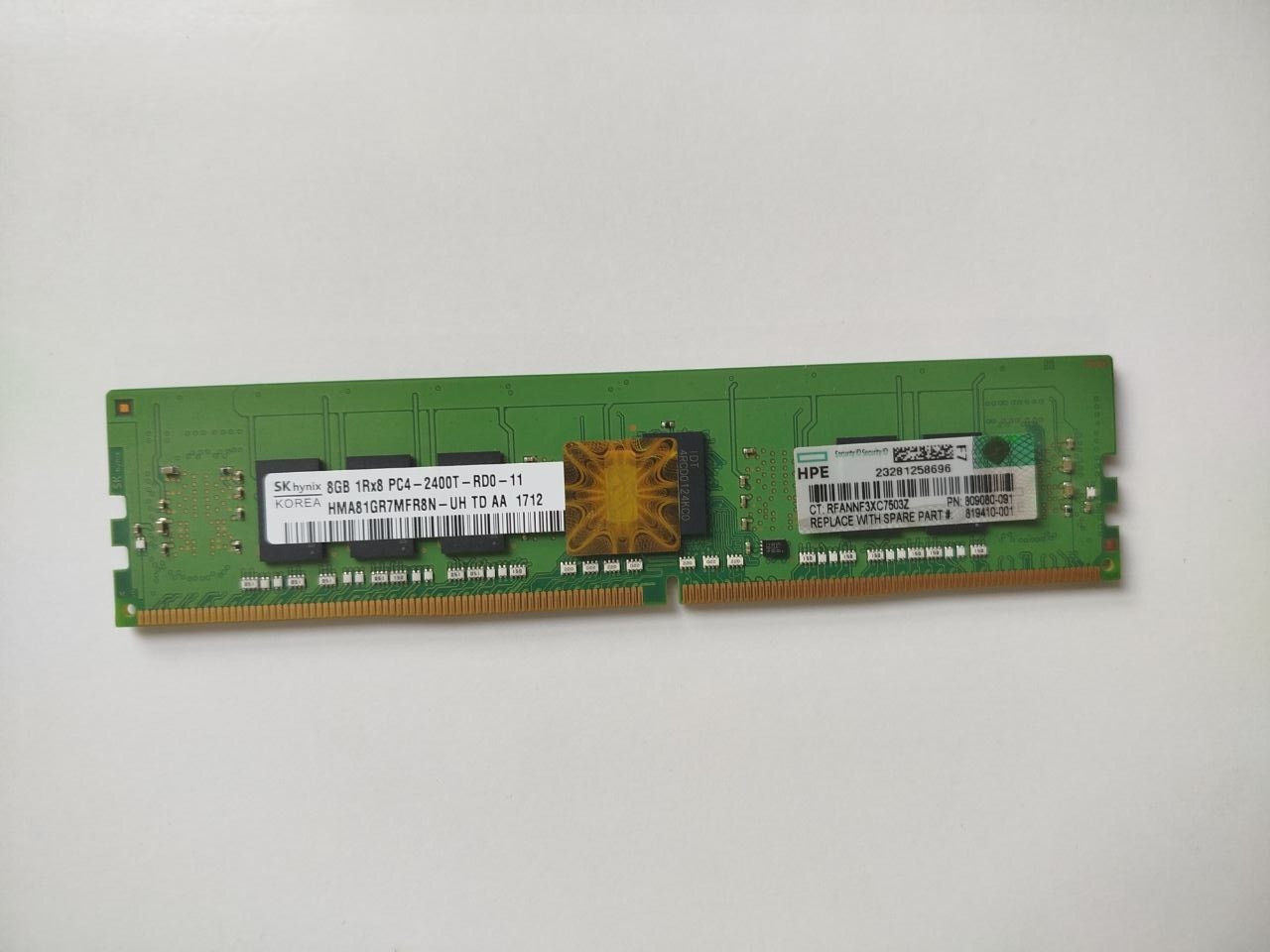 رم سرور DDR4 تک کاناله 2400 اچ پی اصل ظرفیت 8 گیگ