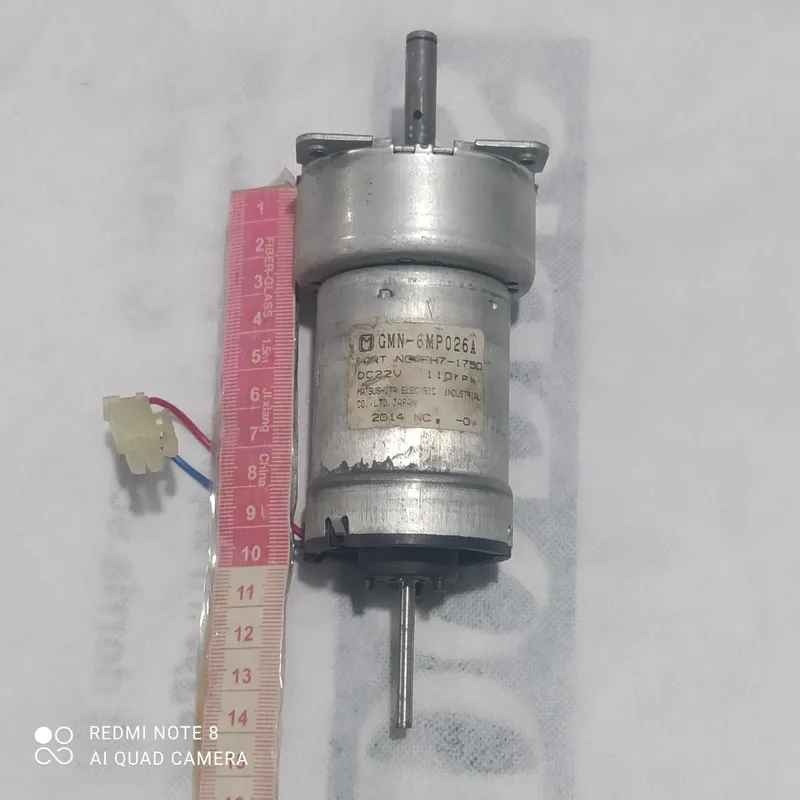 DC motor دوسر شفت 22 ولت ژاپنی