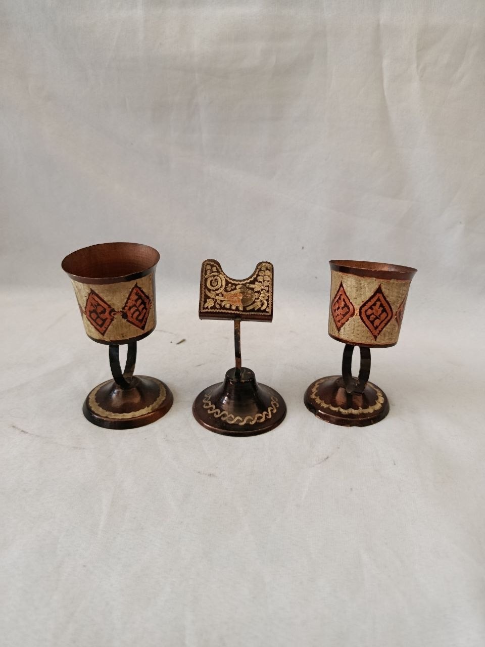 سه عدد دکوری مسی