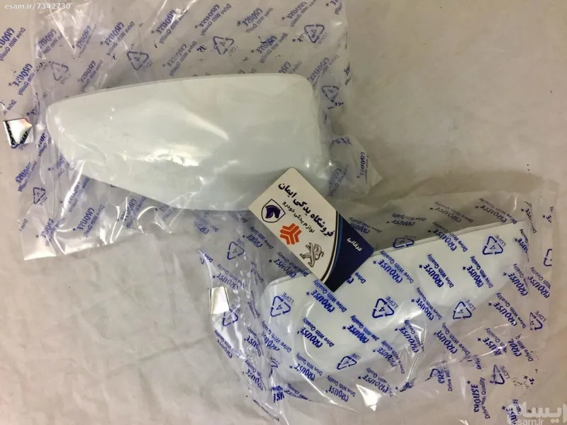 جفت فلاپ آینه رنگ فابریک سفید دنا معمولی -CROUSE