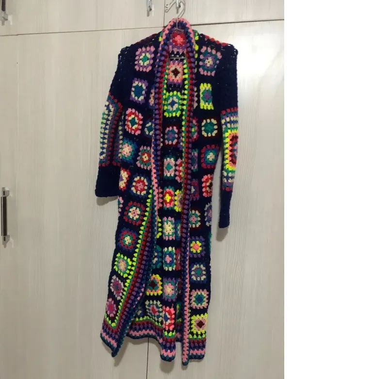 مانتودست باف پاییزی موتیفی38