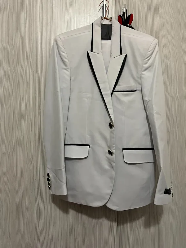 کت وشلوار مردانه سفید دامادی