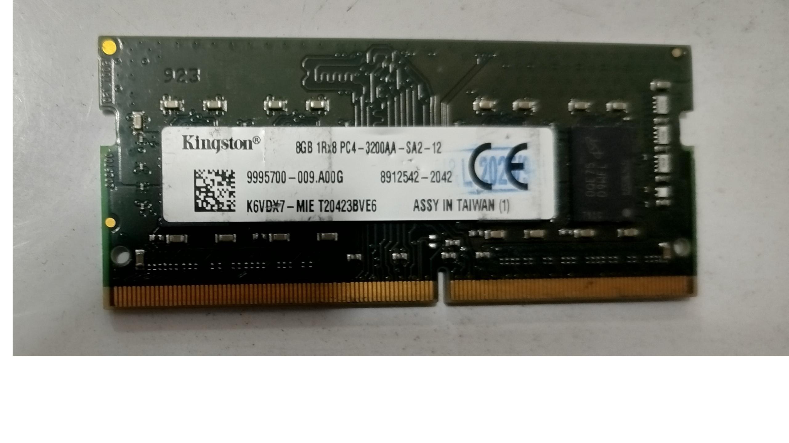 رم لپ تاپ kingstone 8 g 3200