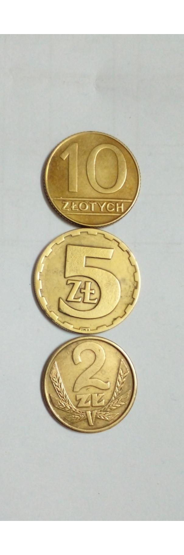 ست سکه 2 و 5 و 10 زلوتی لهستان