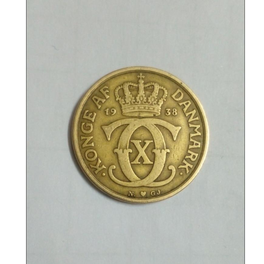 سکه قدیمی 1 کرون دانمارک 1938 کمیاب