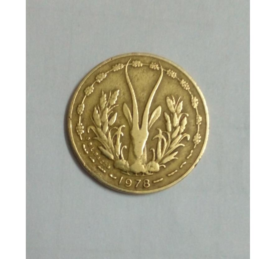 سکه قدیمی 5 فرانک افریقای مرکزی 1978
