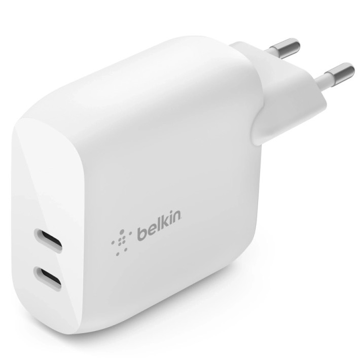 شارژر 40 وات بلکین مدل WCB006vfWH دو پورت USB-C