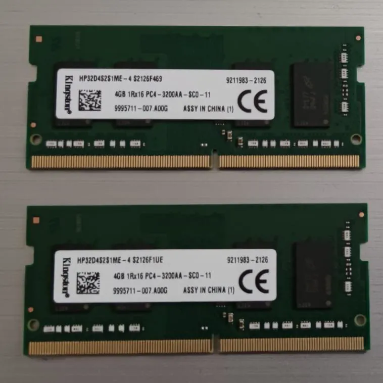 رم لپ تاپ 3200mhz Kingston DDR4 2× 4GB