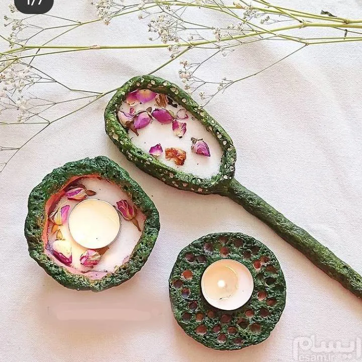 ست جاشمعی وعودی ونمک دستساز نایاب (حتماتوضیحات)