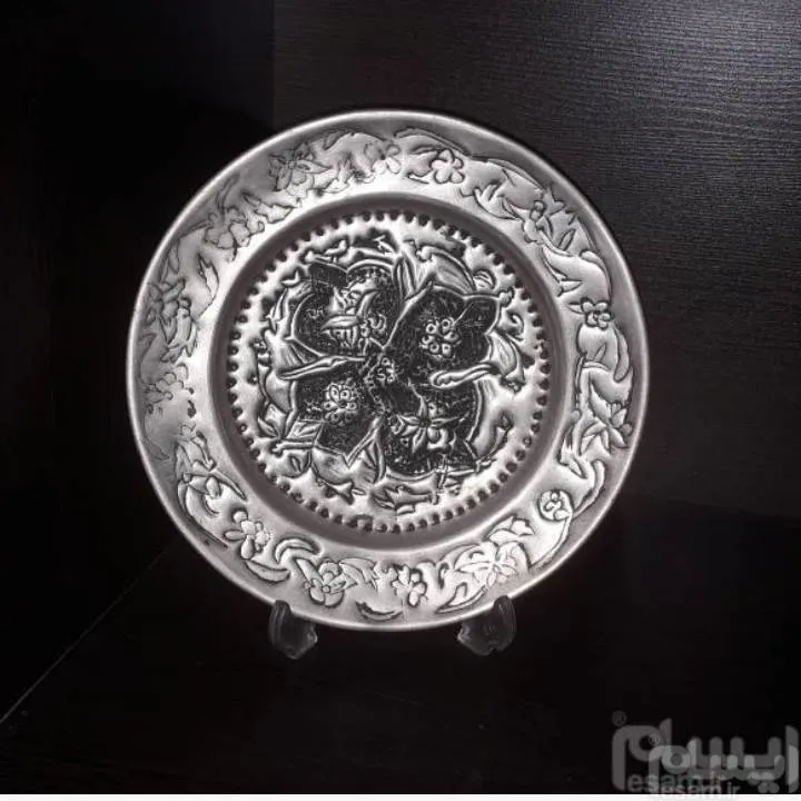 بشقاب قلمزنی قدمت بالا120سال واقعی/210گرم/قطر21