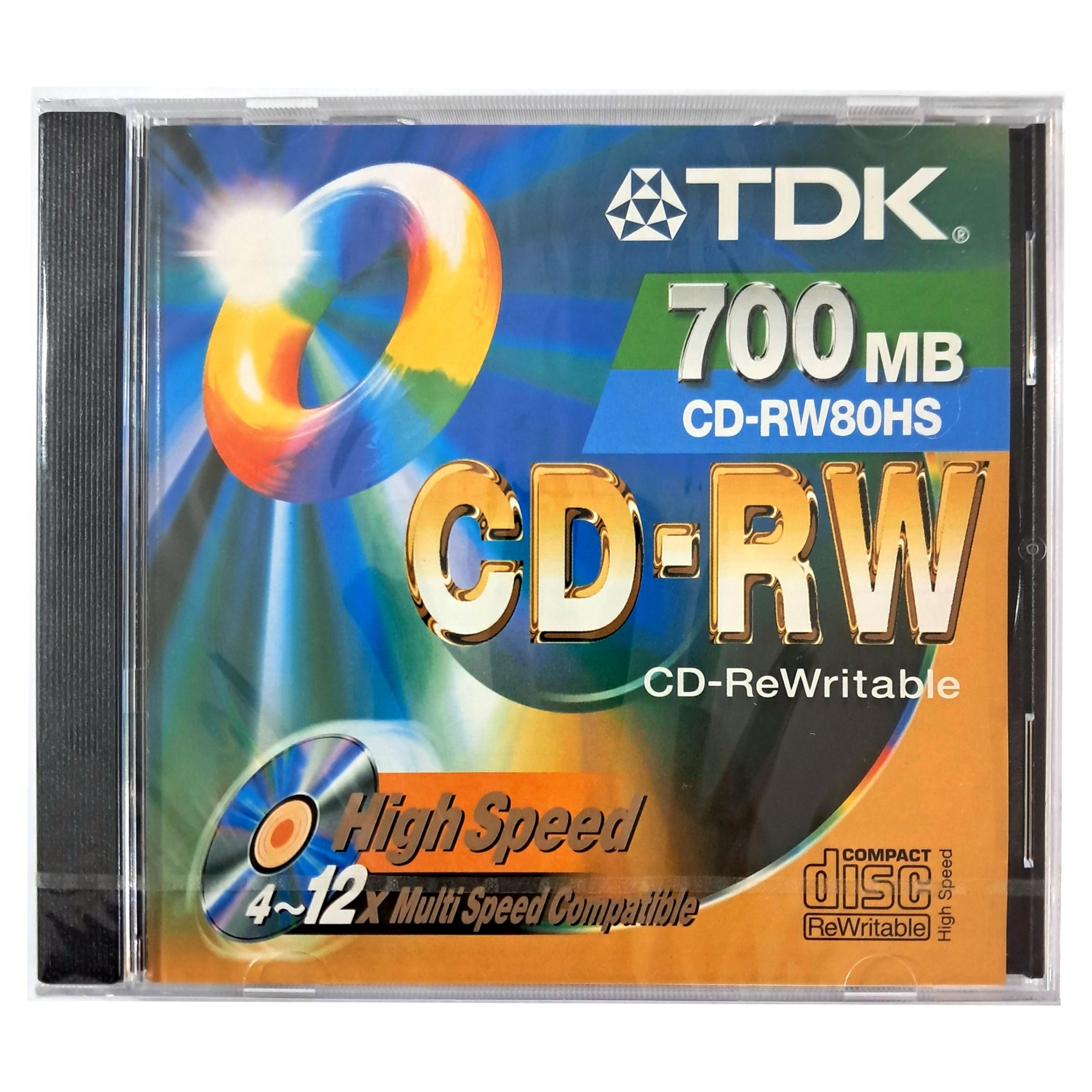 CD-RW سی دی خام ریرایت TDK قابدار بزرگ پلمپ