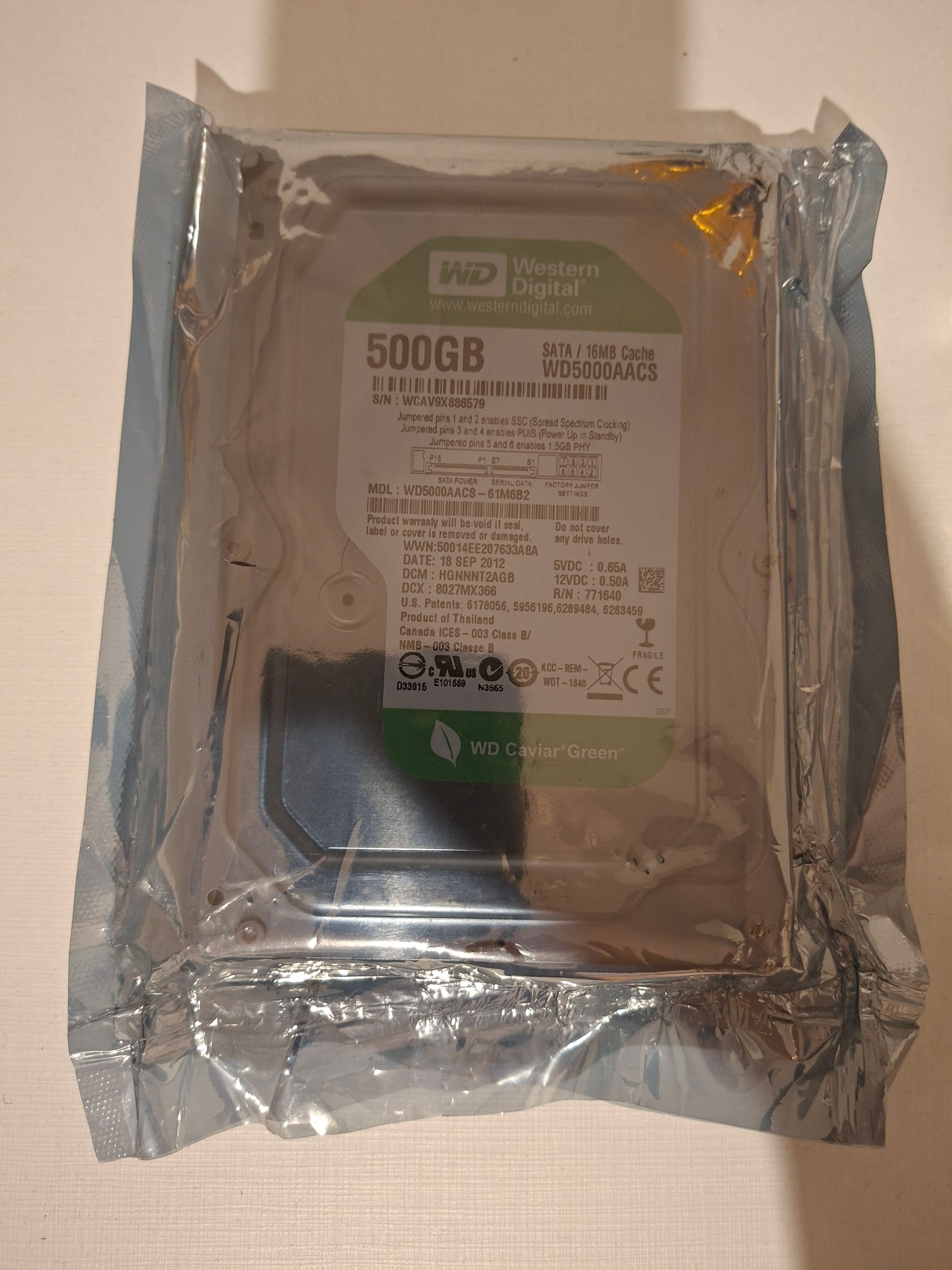 هارد دیسک وسترن دیجیتال HDD WESTERN 512GB