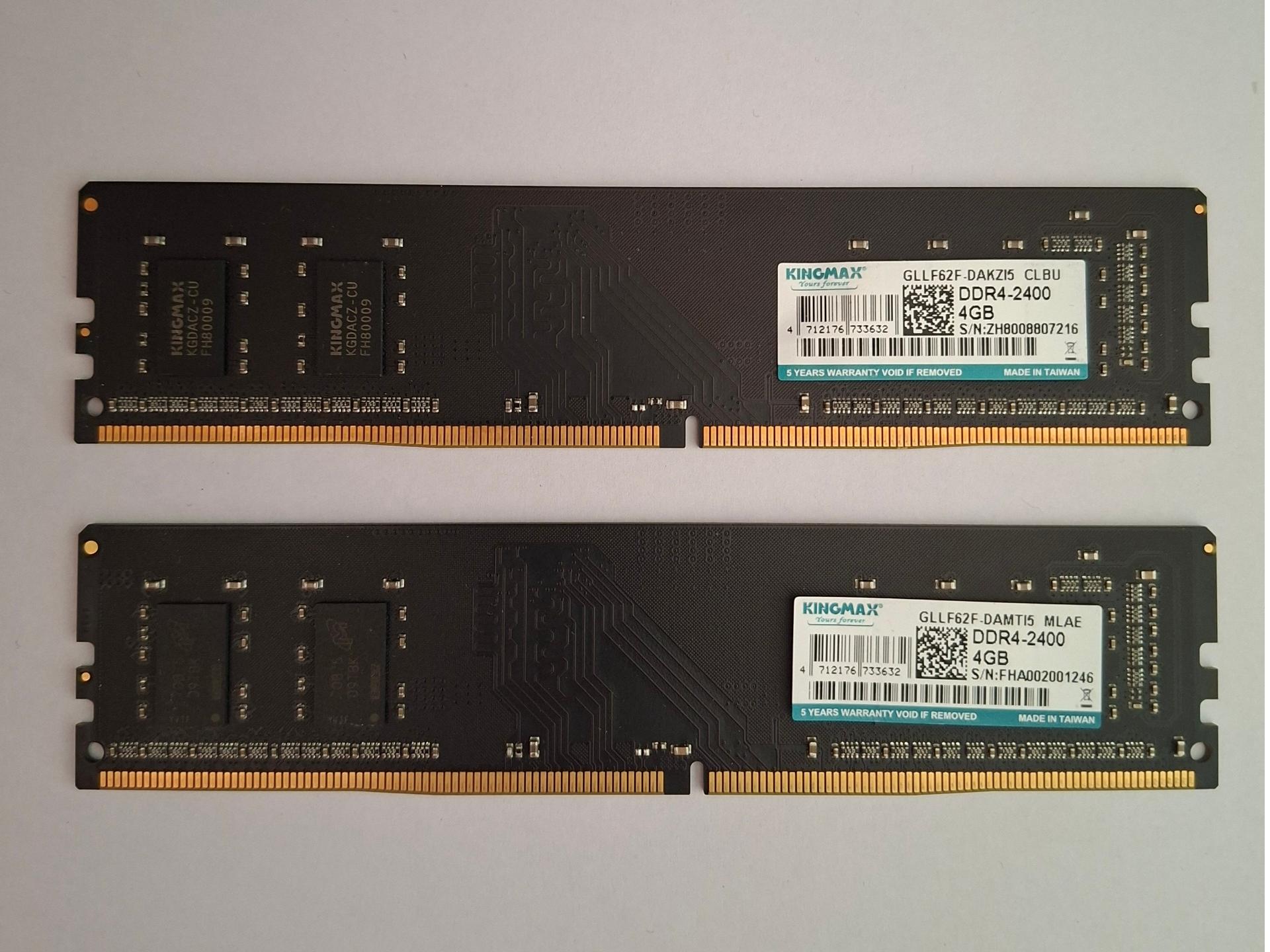 RAM DDR4 8GB دوماژول 4 KINGMAX 2400  آواژنگgb