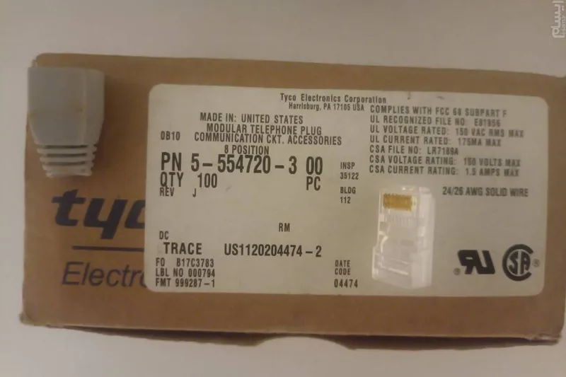 سوکت شبکه Cat5e برند Tyco تایوانی AMP
