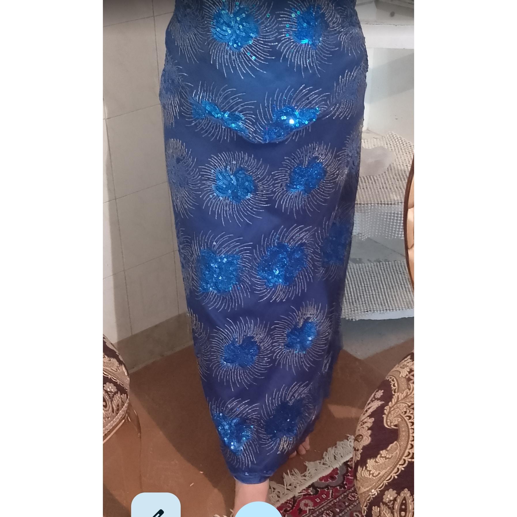 لباس مجلسی آبی نفتی