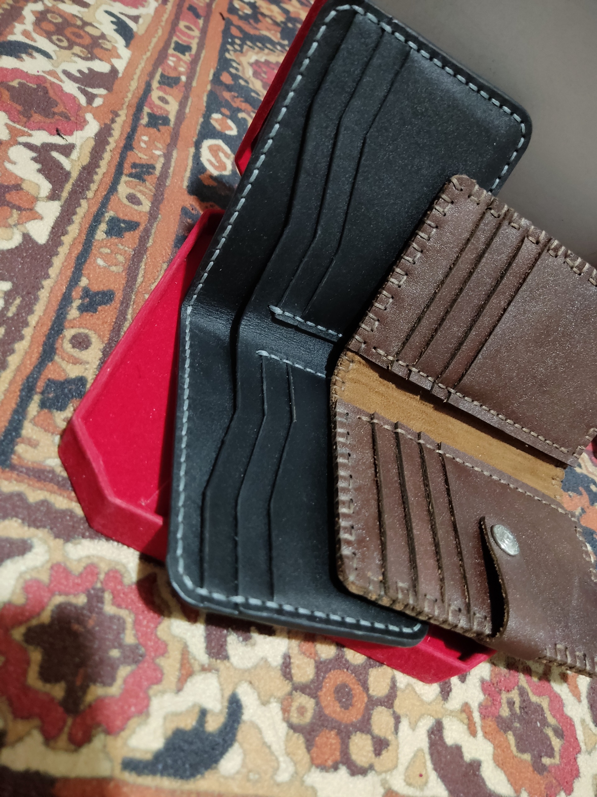 حراج دو کیف پول و کارت چرم طبیعی مردانه
