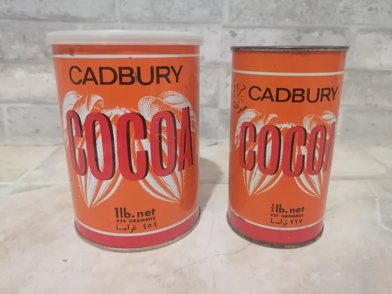 قوطی خالی قدیمی پودر کاکائو انگلیسی 2عدد