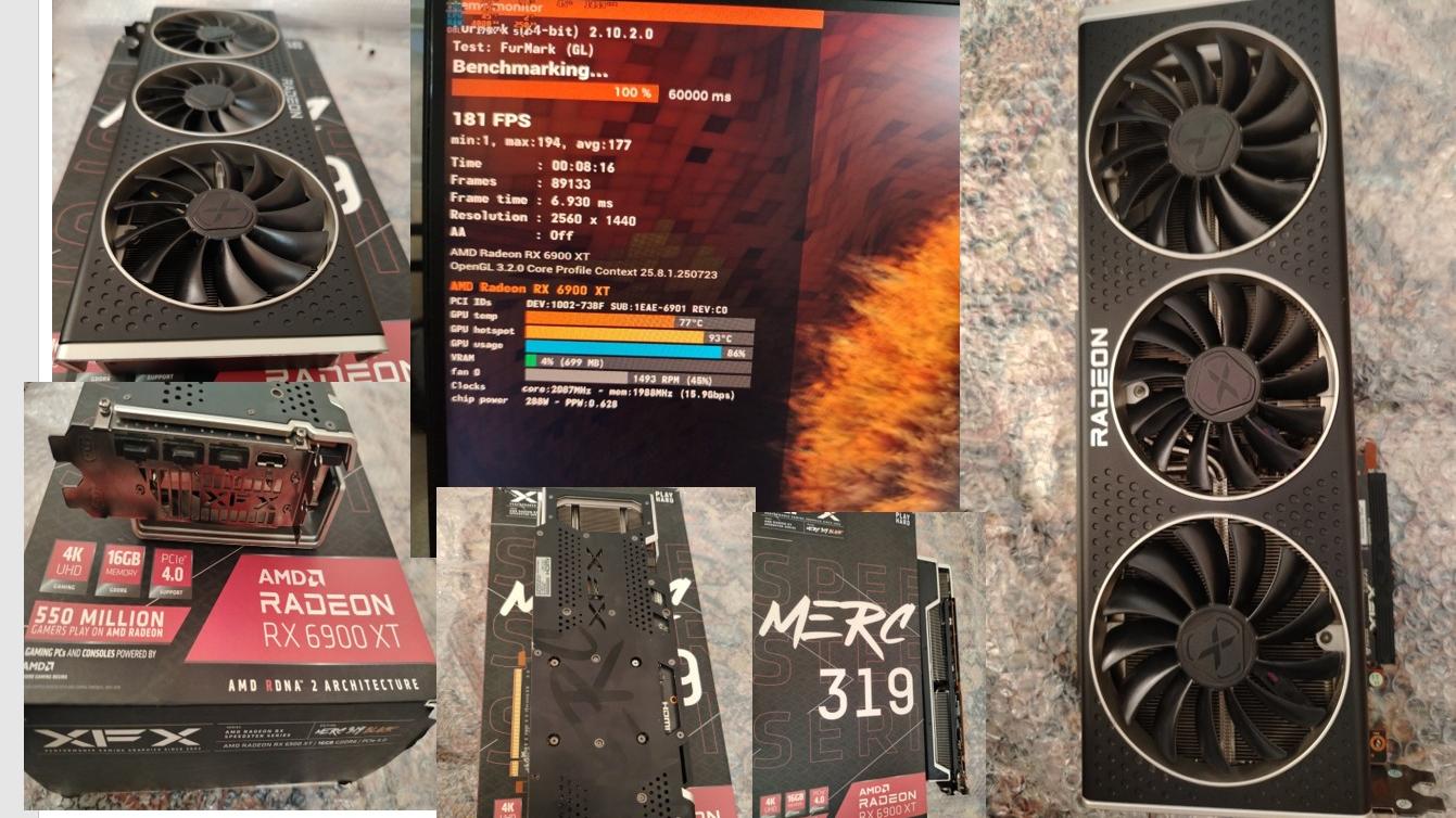 کیس گیمینگ با کارت گرافیک 6900xt