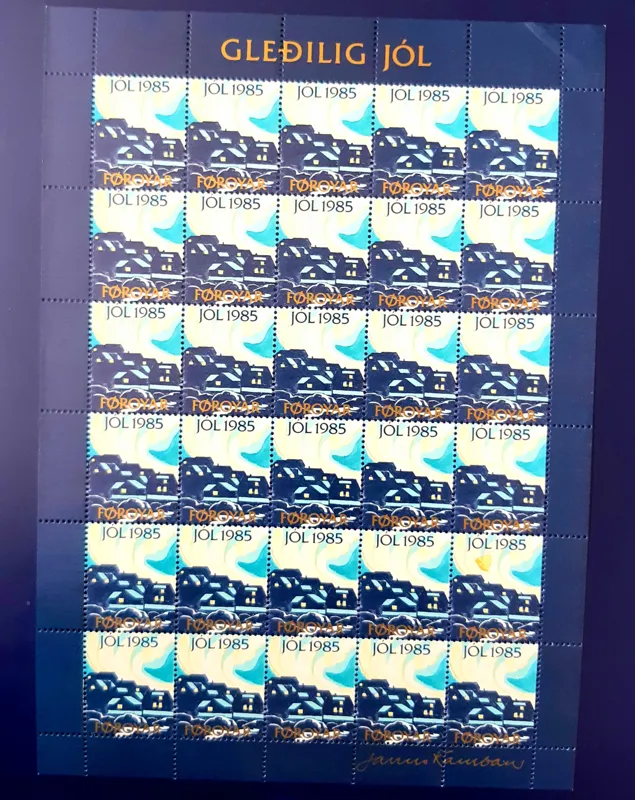 شیت 30 عددی تمبر کریسمس جزایر فارو