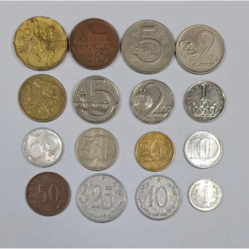 سری سکه های جمهوری چک و چکسلواکی 16 عدد بدون تکرار