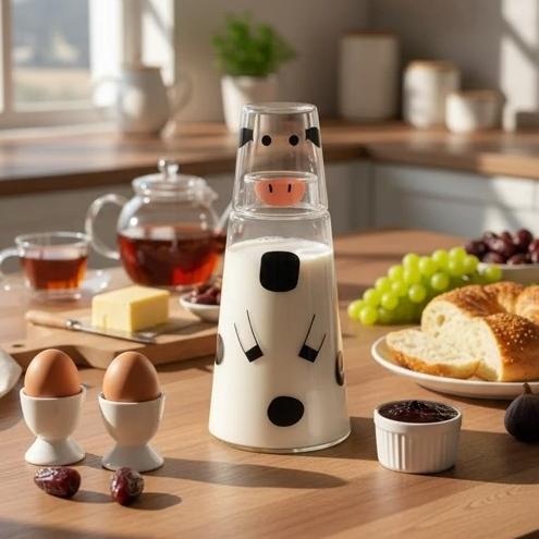 پارچ و بطری شیشه ای شیر اِلسا