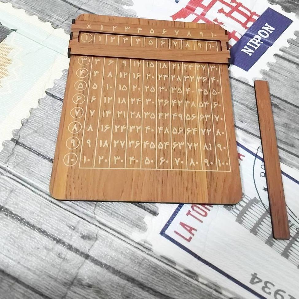جدول ضرب متحرک چوبی