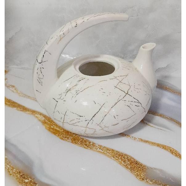 قوری سفیدبدون درب دسته بالا