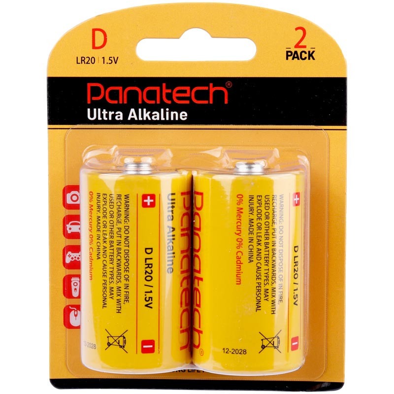 باتری دوتایی بزرگ پاناتک DUltra Alkaline LR20