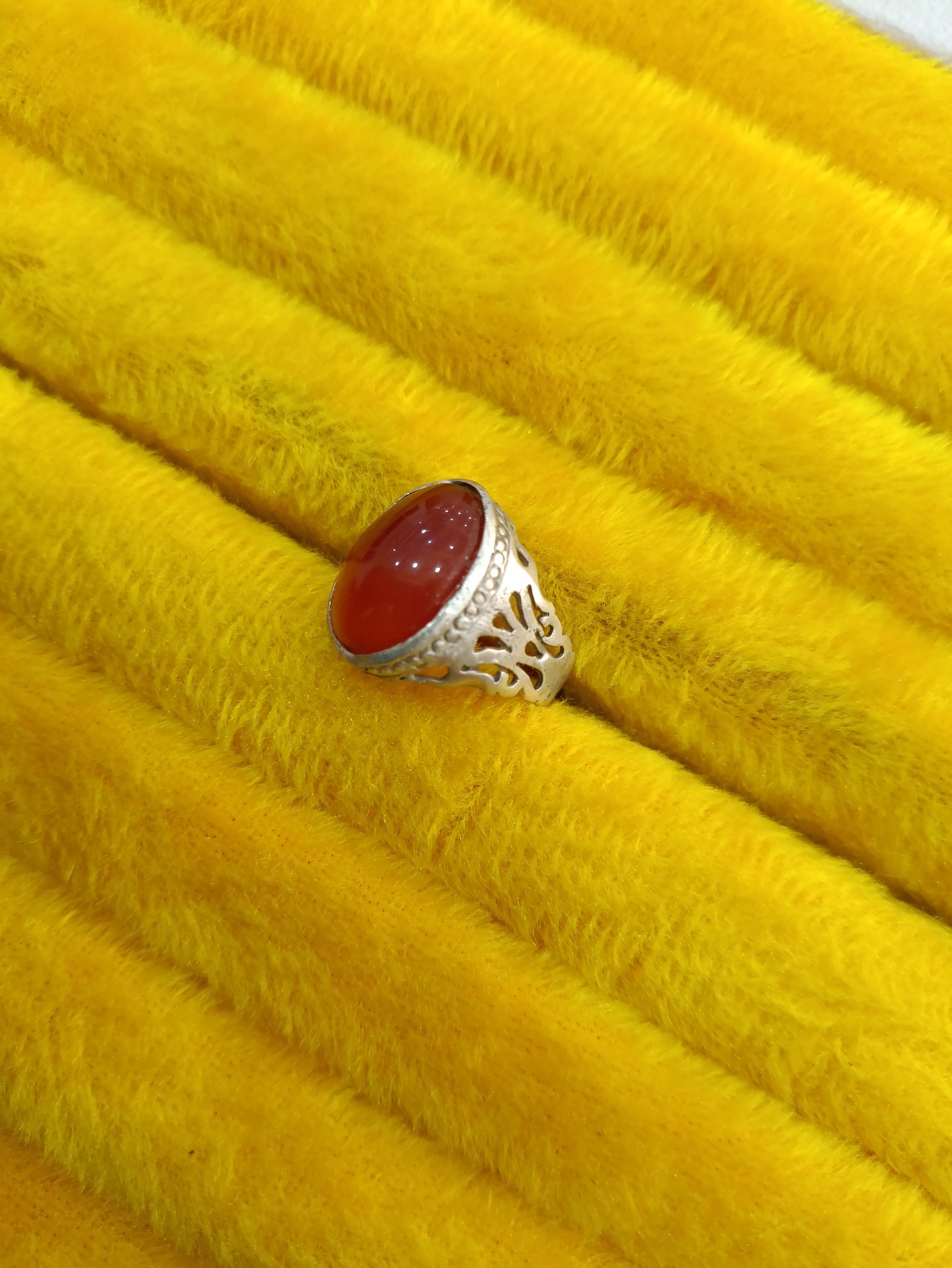 انگشتر عقیق رکاب نقره