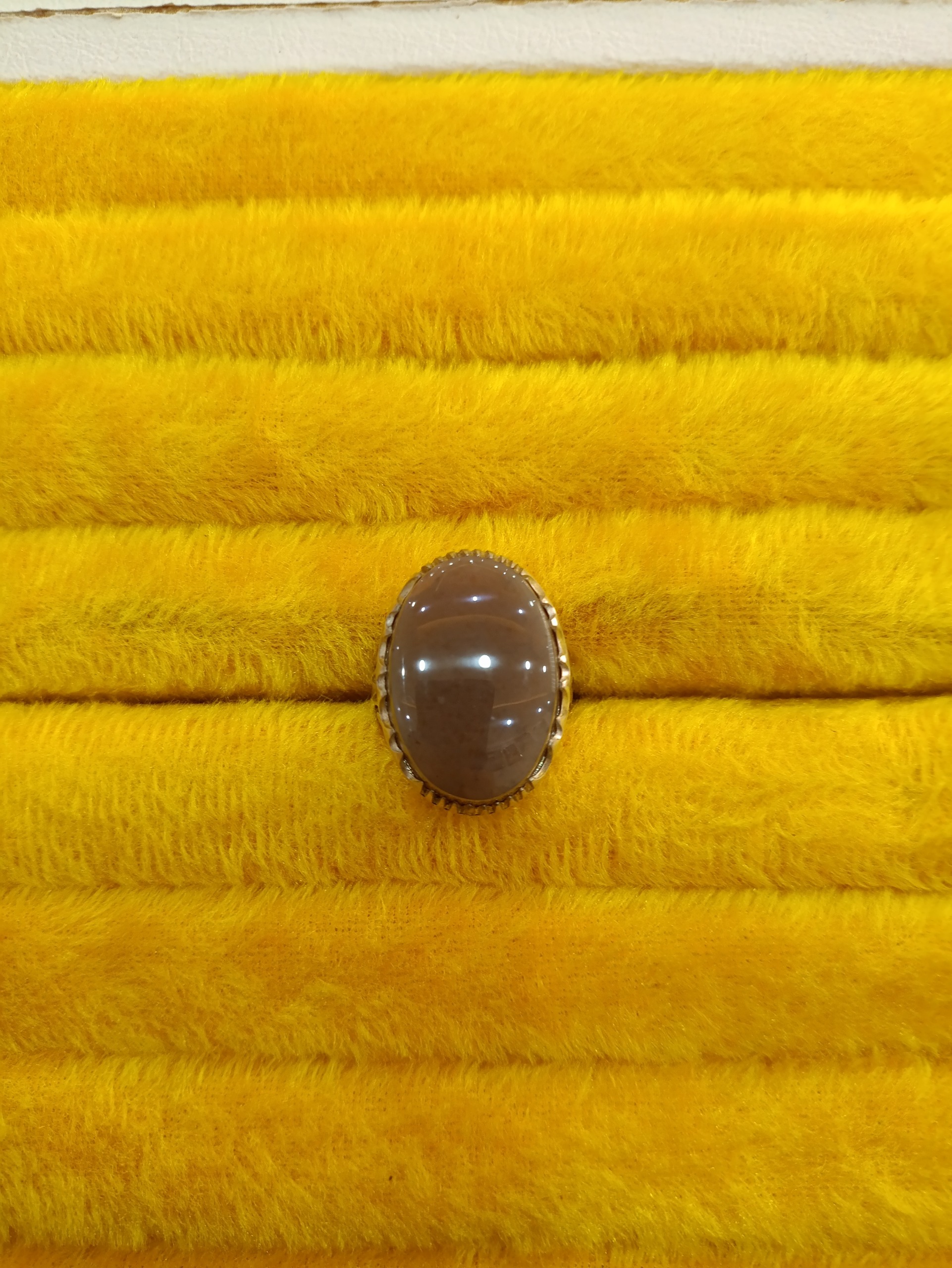 انگشتر جزع رکاب نقره