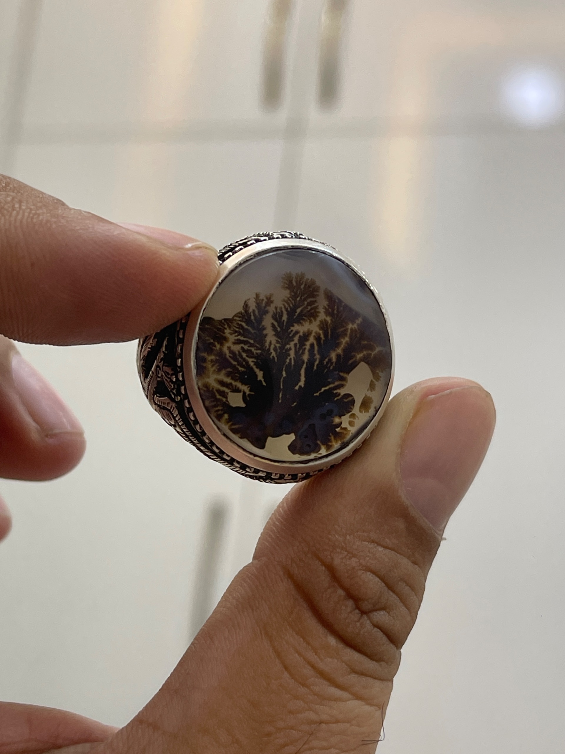 انگشتر شجر قائنات رکاب فخر نقره قلم