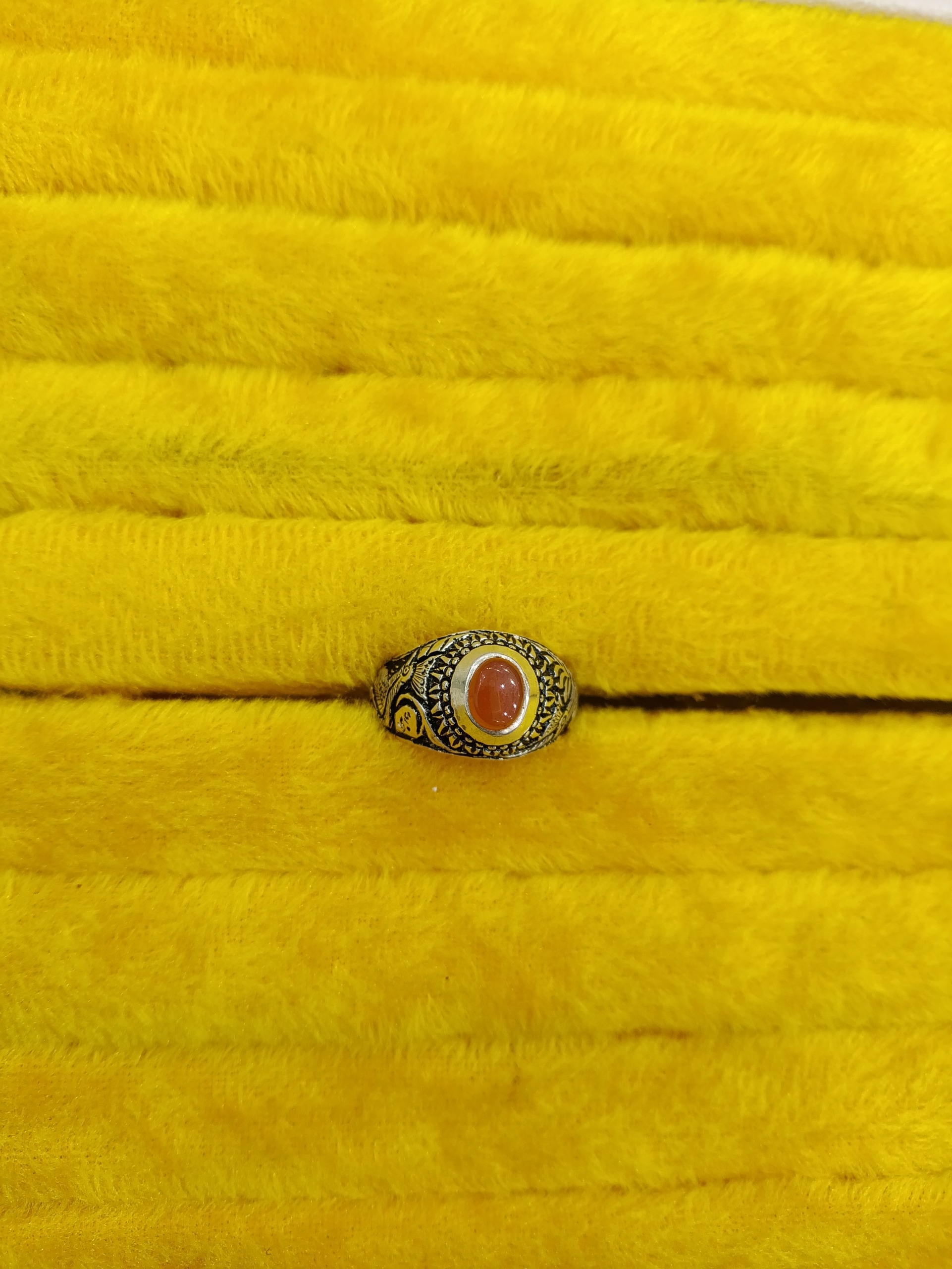 انگشتر نقره عقیق آزاده سبک وزن