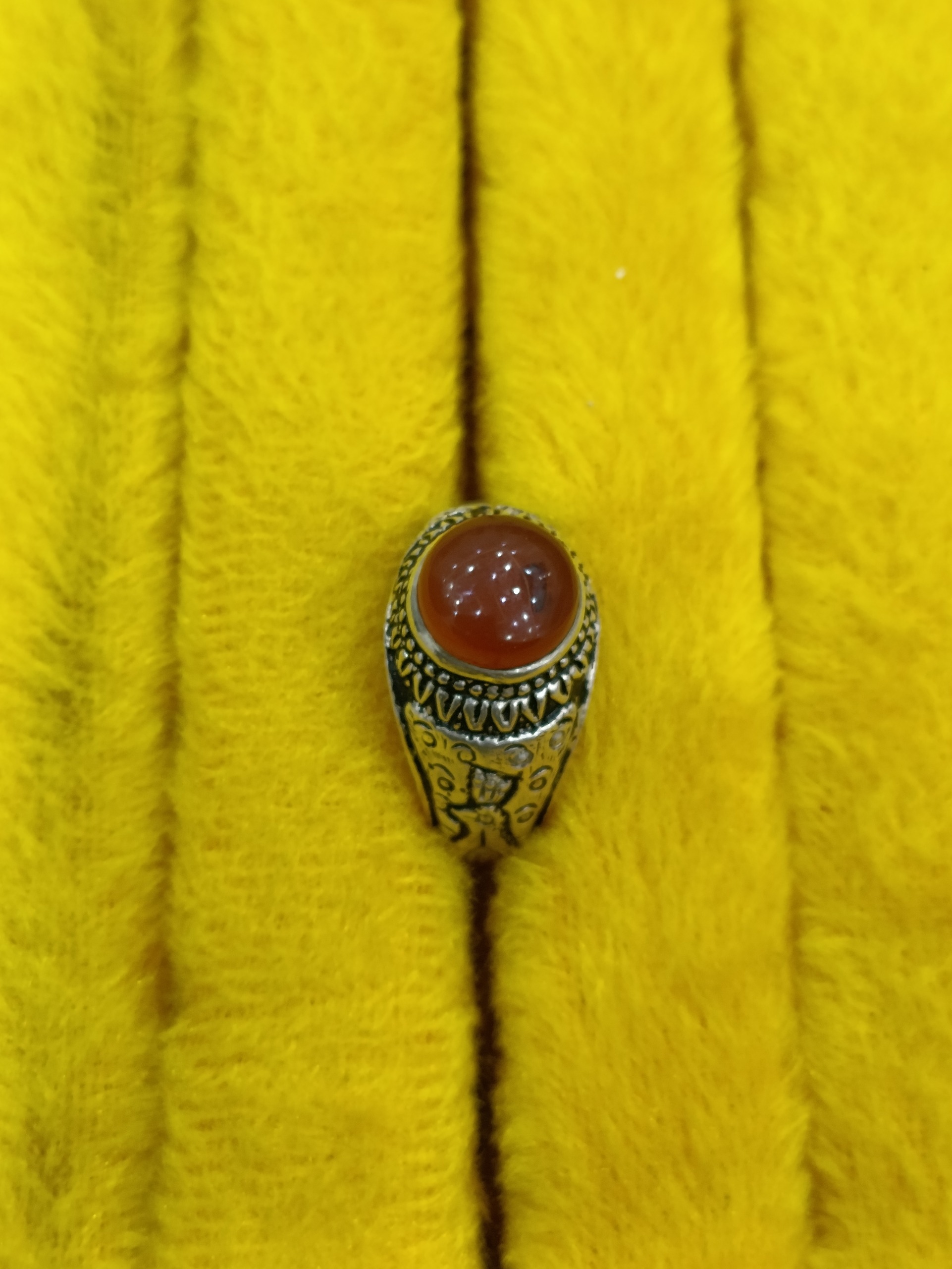 انگشتر نقره عقیق آزاده سبک وزن