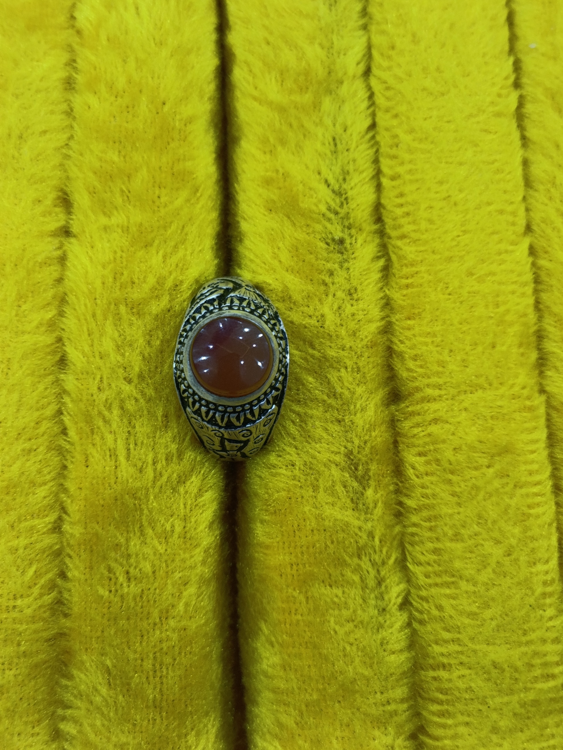 انگشتر نقره عقیق آزاده سبک وزن