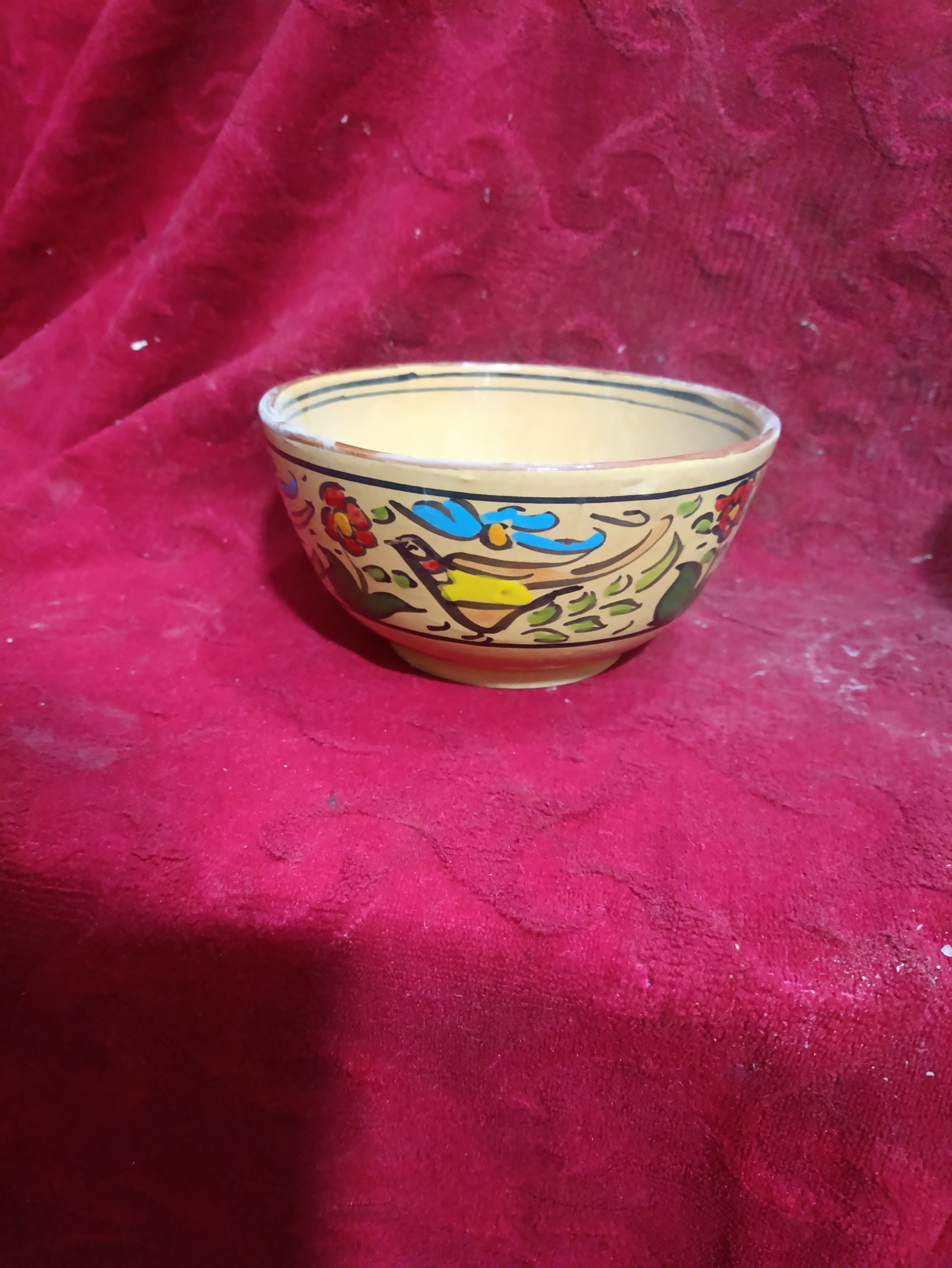 کاسه سفالی نقاشی گنابادی