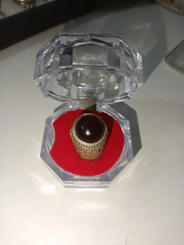 انگشتر عقیق کلوخه قلم نقره