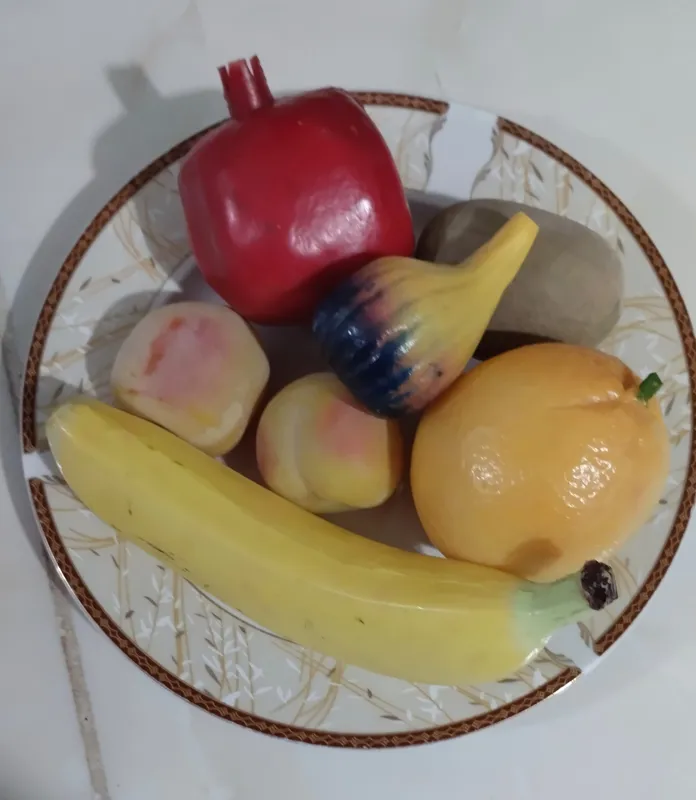 ماکت7عدد میوه،پلاستیکی قدیمی،زیبا نوستالژی،توضیح