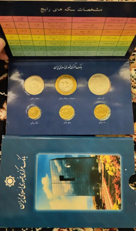 پک سکه بانکی ارزشمندبا یک ریال دماوند1374 توضیح