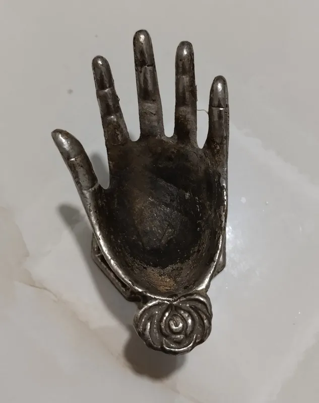 جا سیگاری قدیمی طرح فوقعالی،خاص باروکش نقره