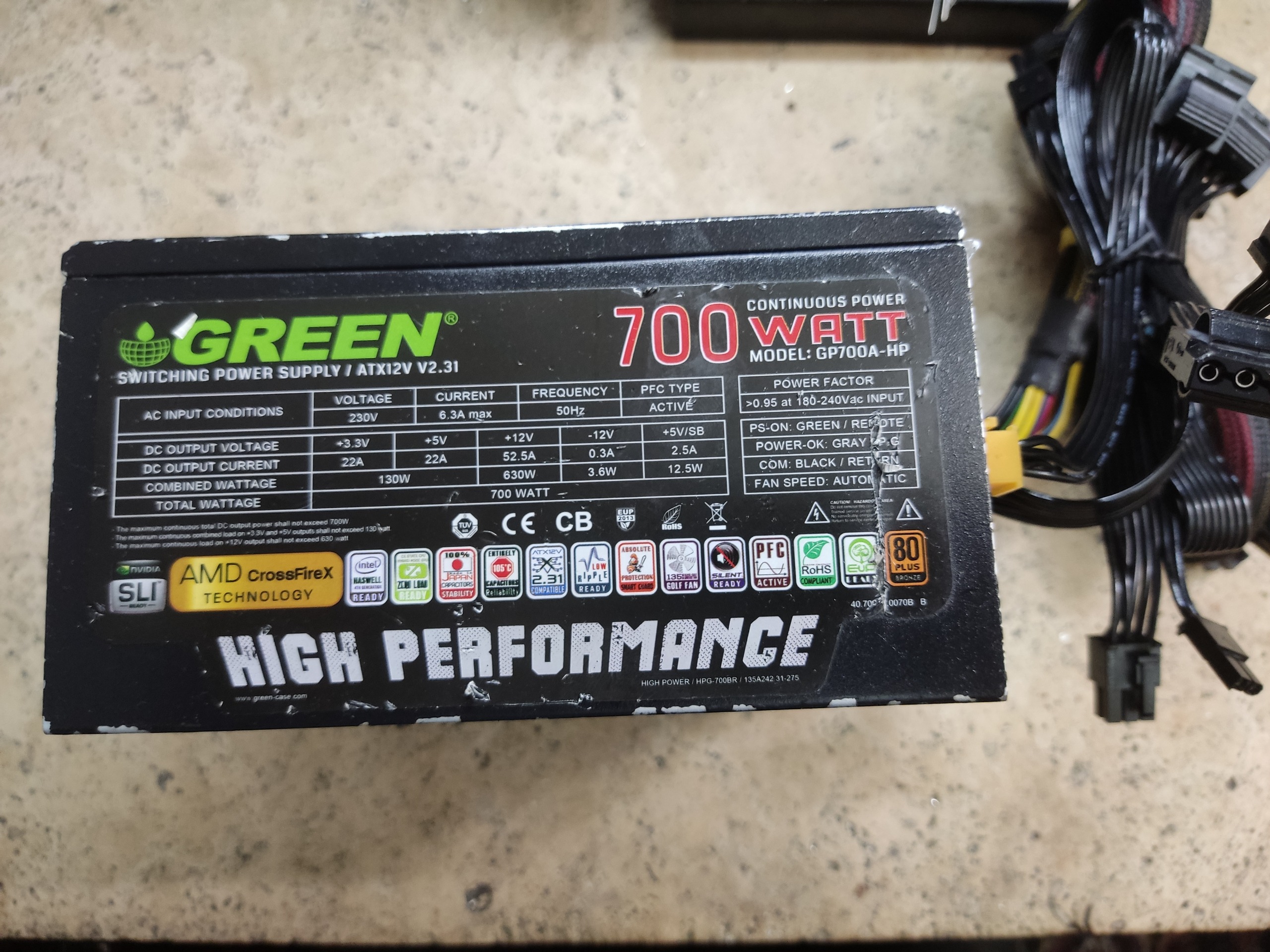 POWER MODEL/GREEN GP 700WA-HP سالم