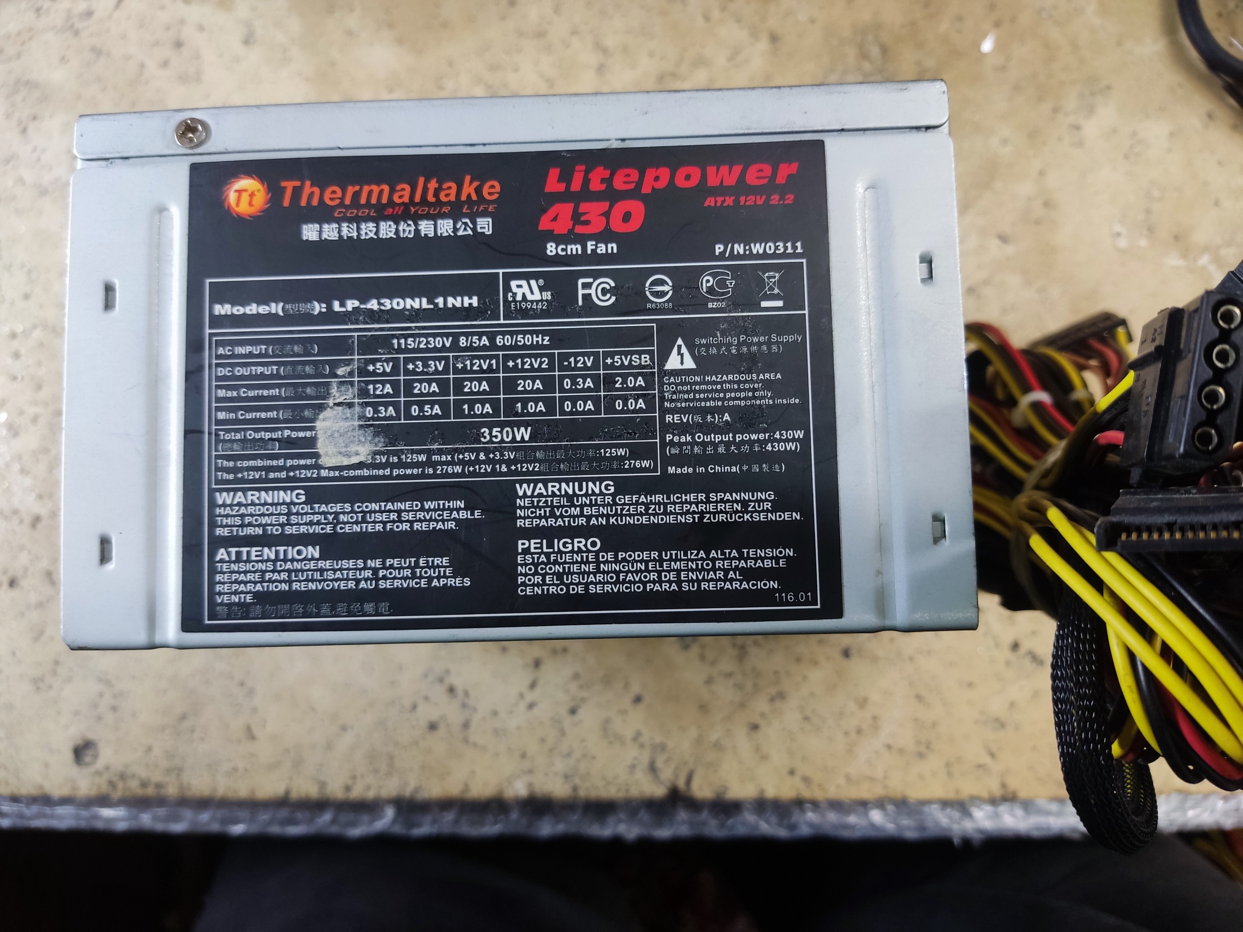 350 POWER MODEL Thermaltake تمیز و سالم