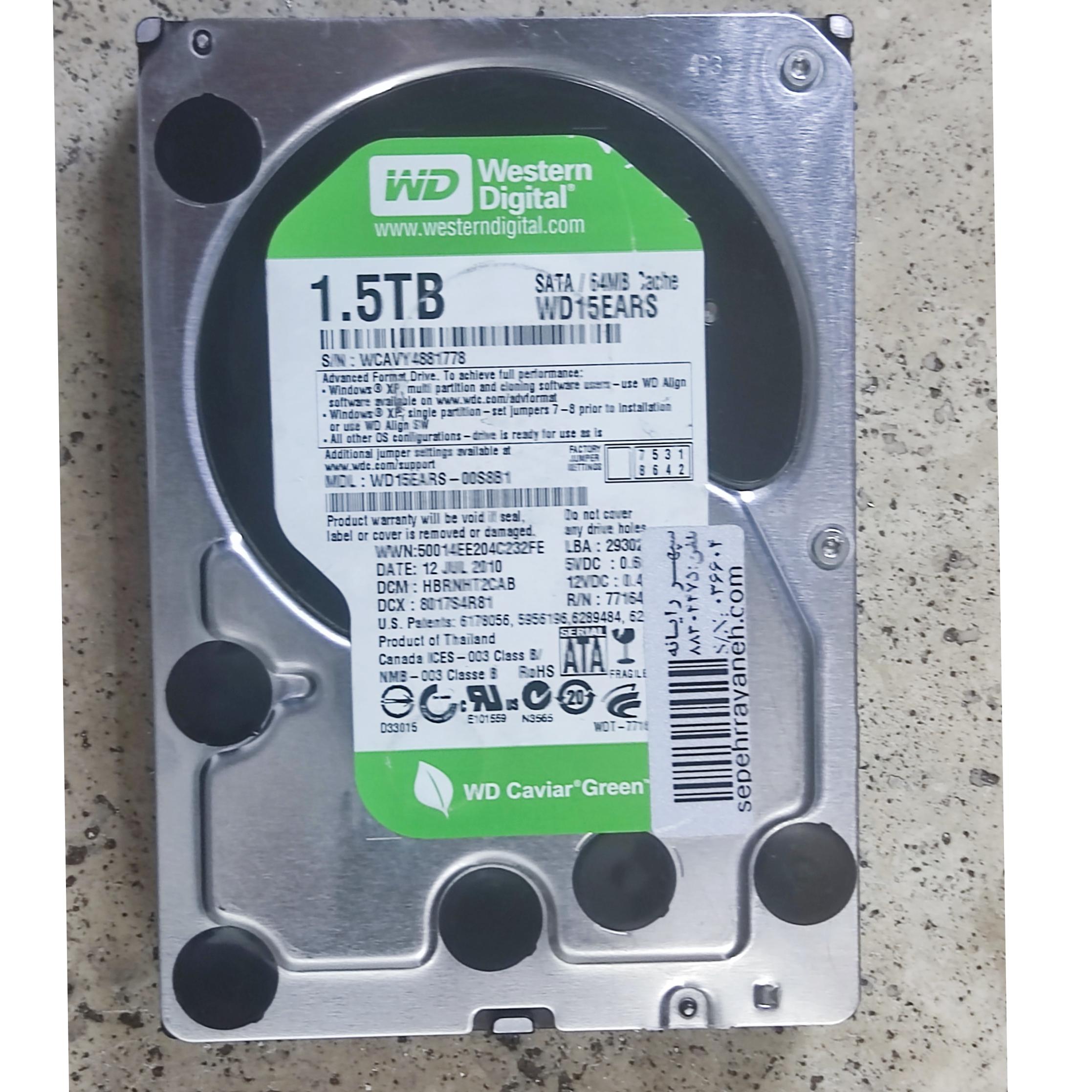 HDD MODEL WD 1/5T سلامت 100 درصد