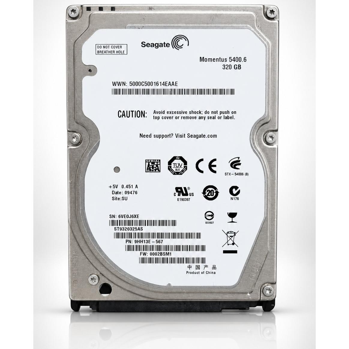 HDD MODEL Seagate 320GB لپ تاپی سلامت 82 درصد