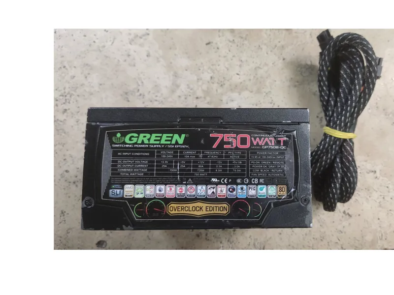 -POWER MODEL GREEN GP750wB سالم توضیحات داره