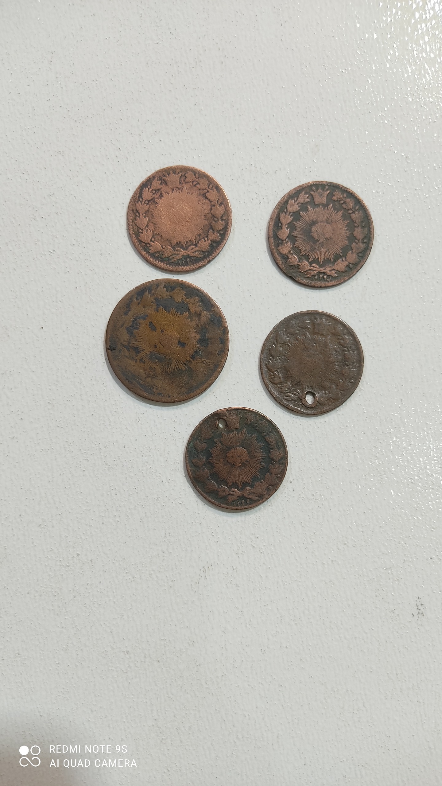 5 عدد سکه قدیمی رایج مملکت ایران