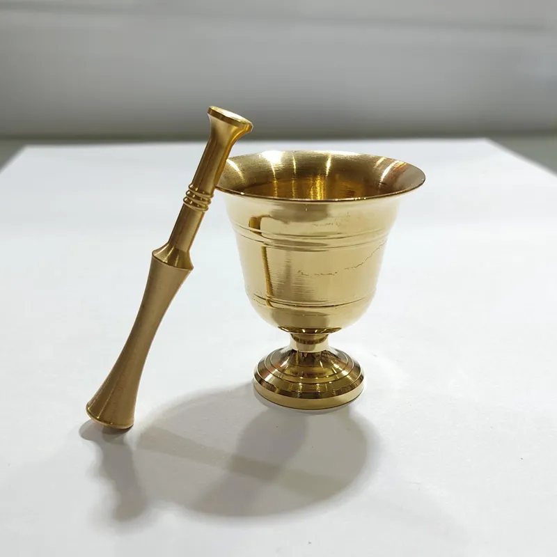 هاون برنجی مینیاتوری گلدانی