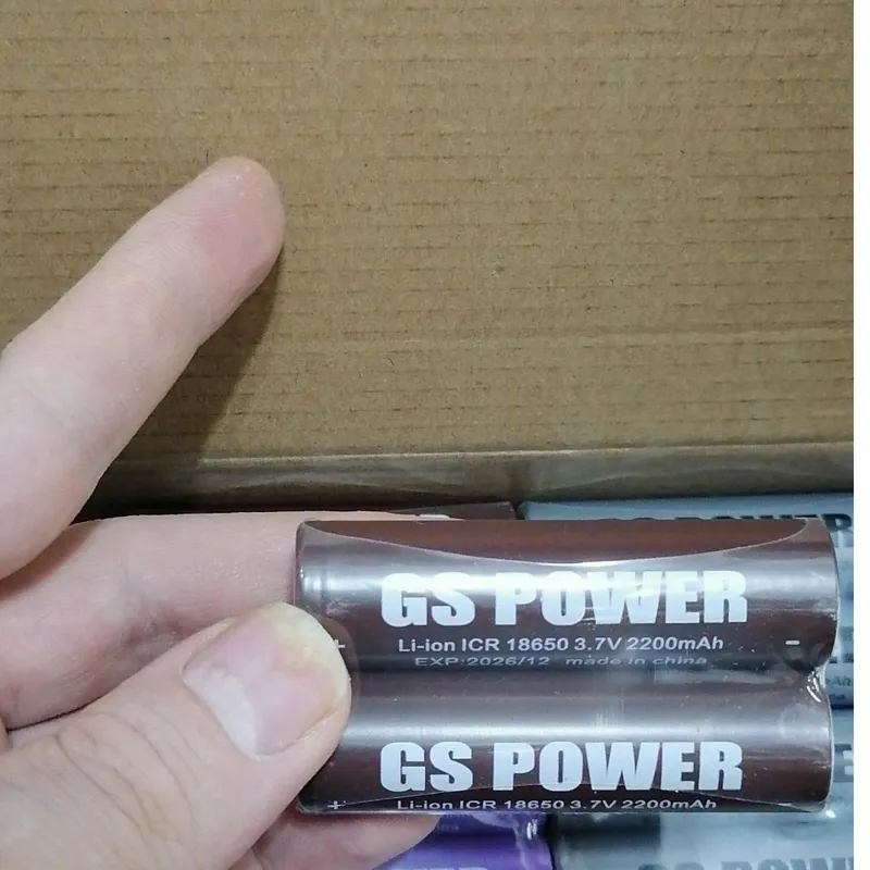 باتری 3.7 ولتی شارژی18650/ 2200 میلی GS POWER