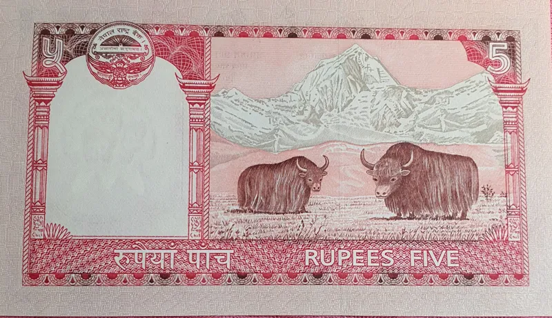 اسکناس 5 روپیه جمهوری فدرال نپال